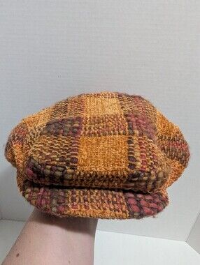 Orange Wool Wigens Newsboy Cap Size Medium